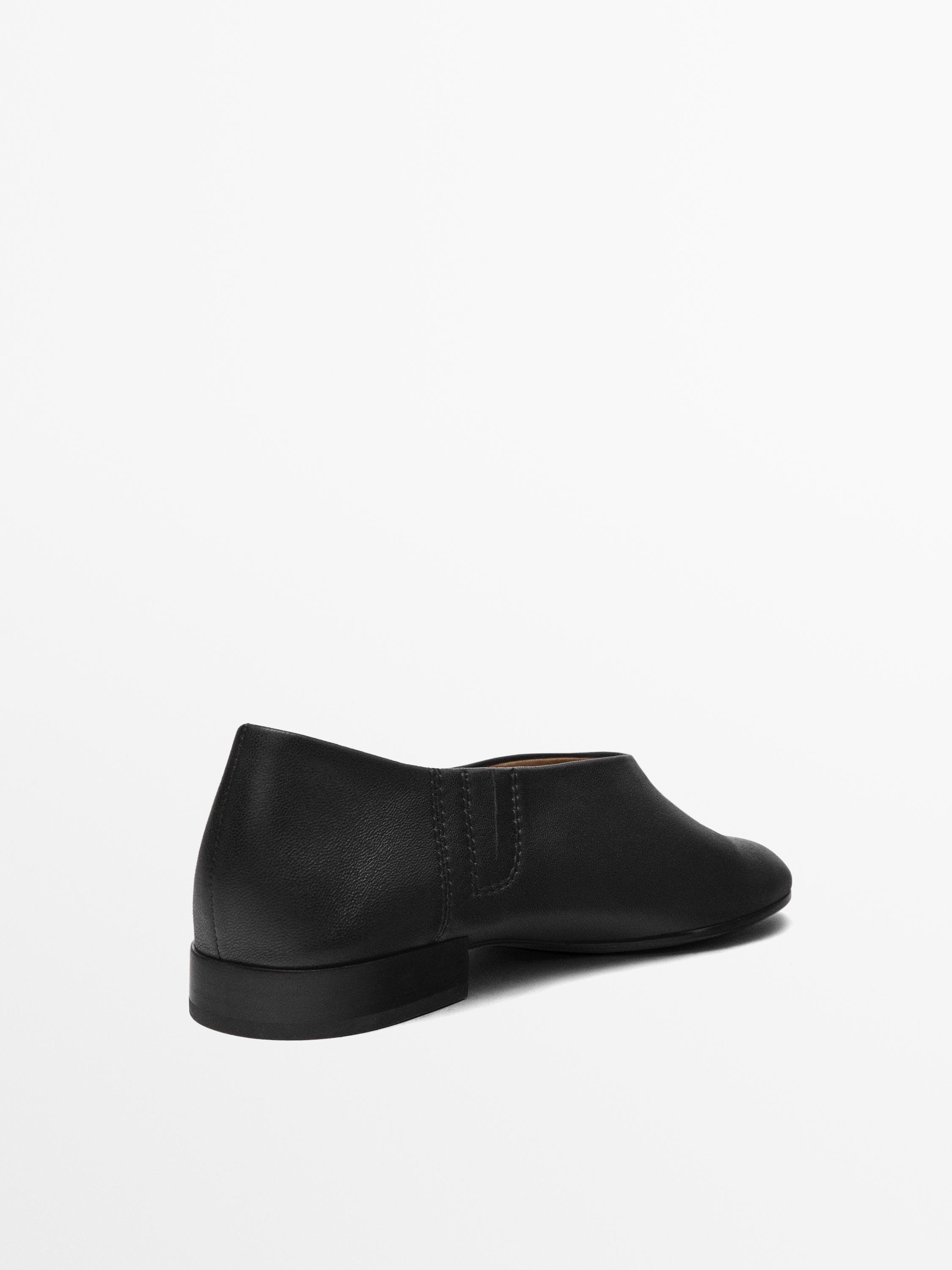 Soft round toe ballet flats Massimo Dutti