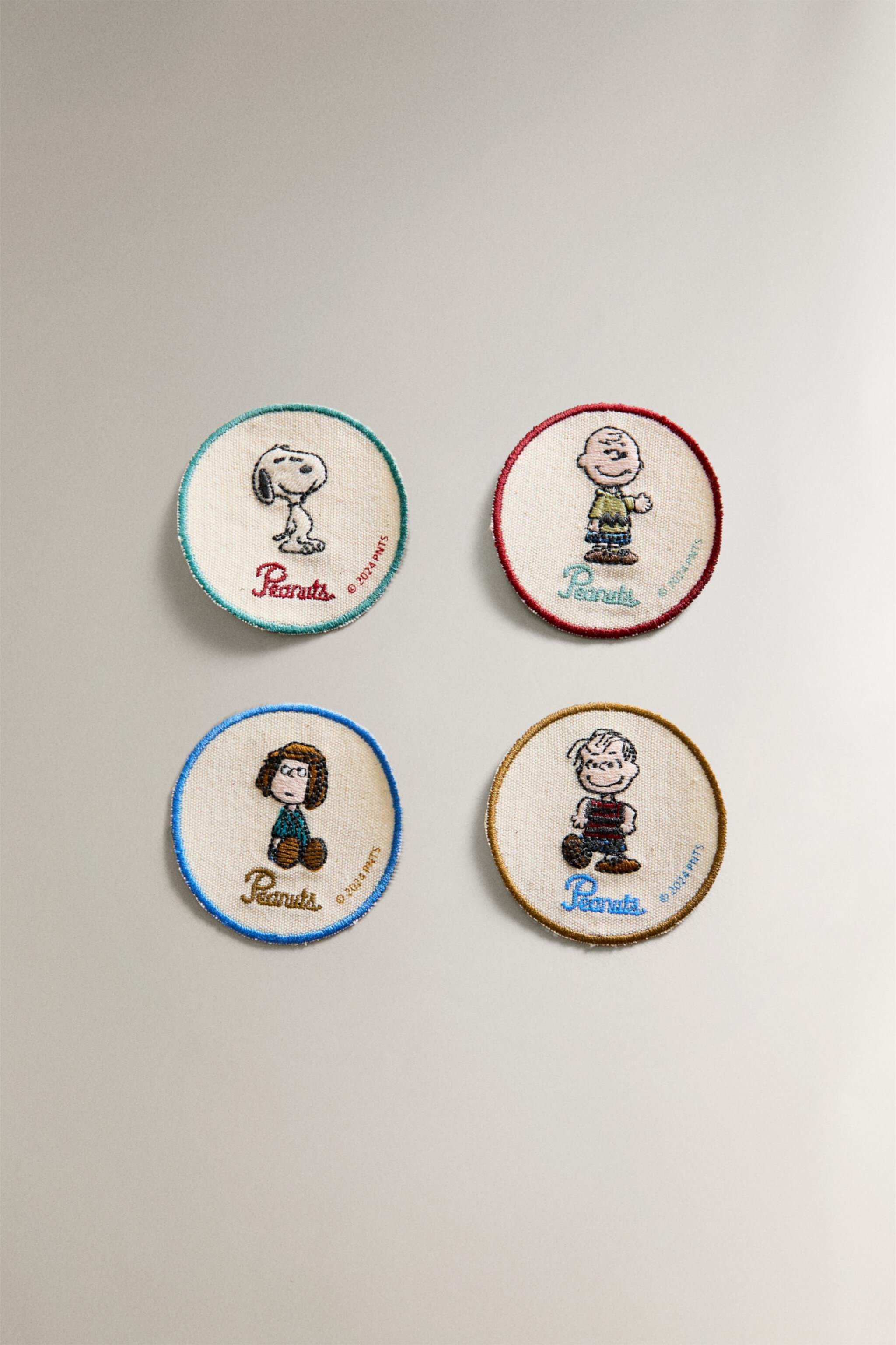 Набор термоклеевых хлопковых ярлыков для детей с персонажами Peanuts™, 4 шт. Zara Home