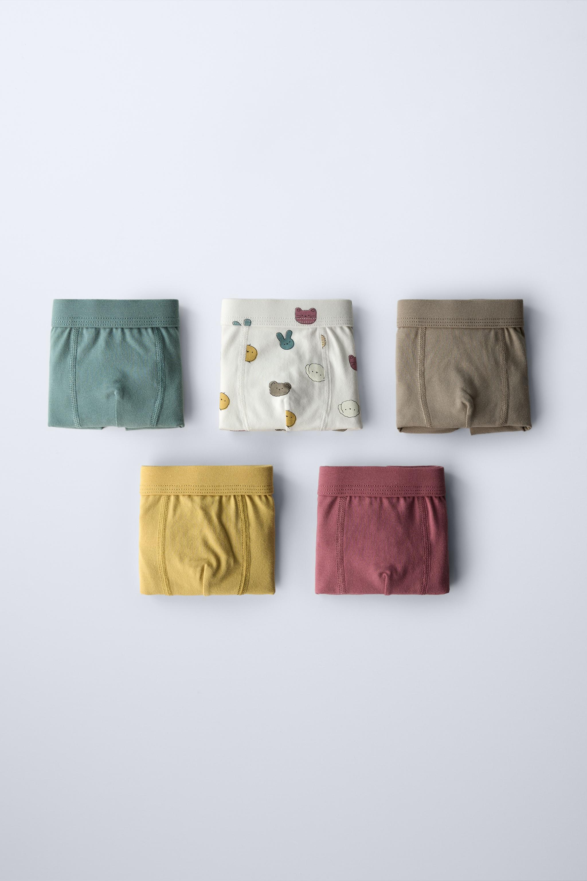 3-6 YEARS/ FIVE-PACK ANIMAL BOXER SHORTS Zara