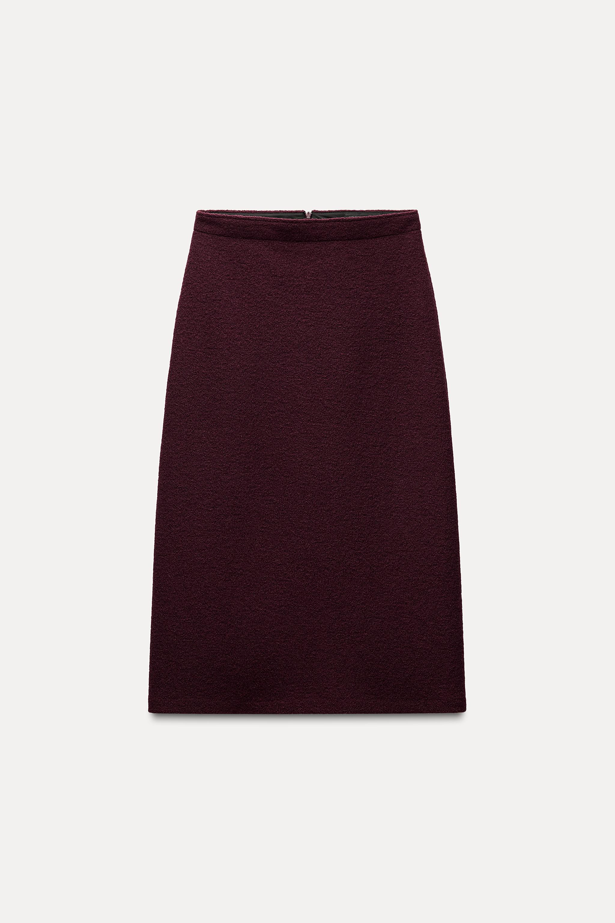 100% WOOL MIDI SKIRT ZW COLLECTION Zara