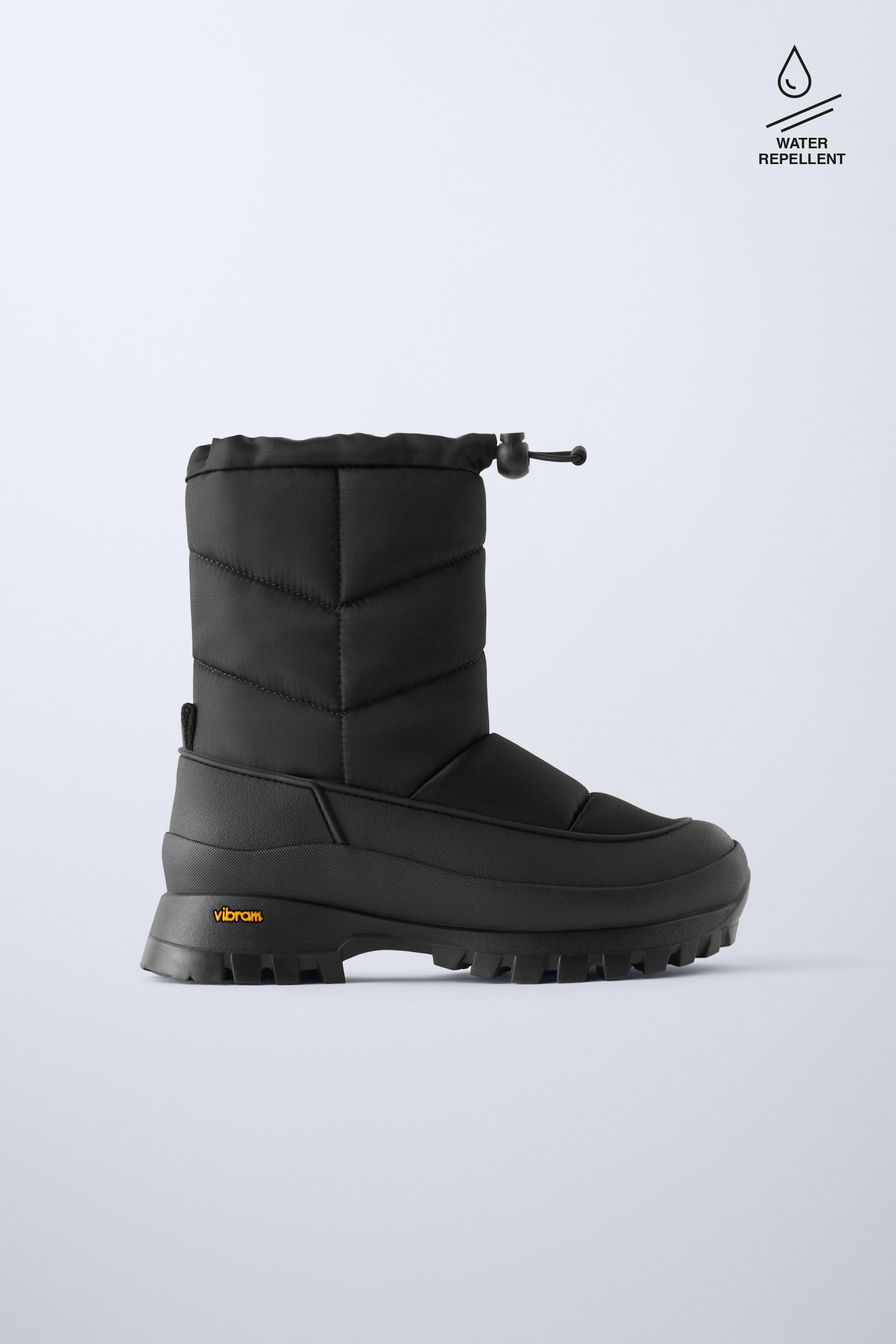 VIBRAM® PADDED WATER REPELLENT BOOTS SKI COLLECTION Zara