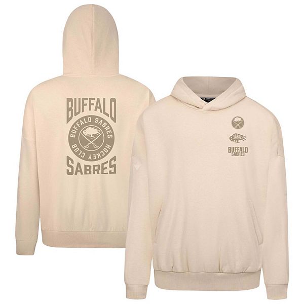 Мужское худи Levelwear Cream Buffalo Sabres с капюшоном и большими графиками команды LevelWear