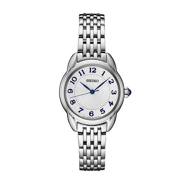 Women's Seiko Essentials White Dial Stainless Steel Quartz Watch - SUR567 Seiko