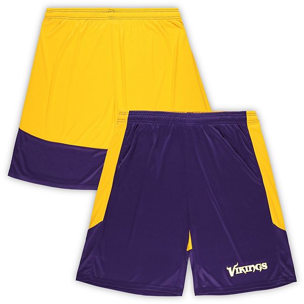 Мужские шорты Fanatics Minnesota Vikings синтетические Launch в фиолетовом и золотом цветах, размер Big & Tall Fanatics