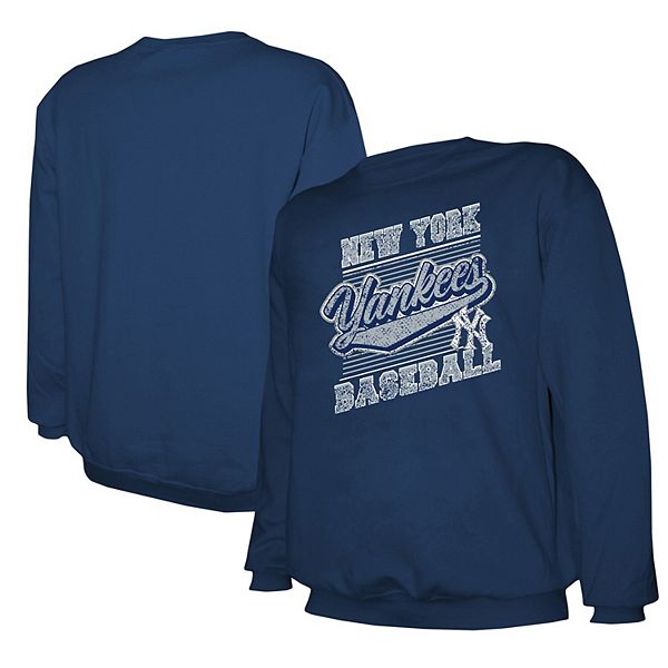 Мужской пуловер Sweatshirt New York Yankees Stitches с флисовой подкладкой, средней плотности Stitches