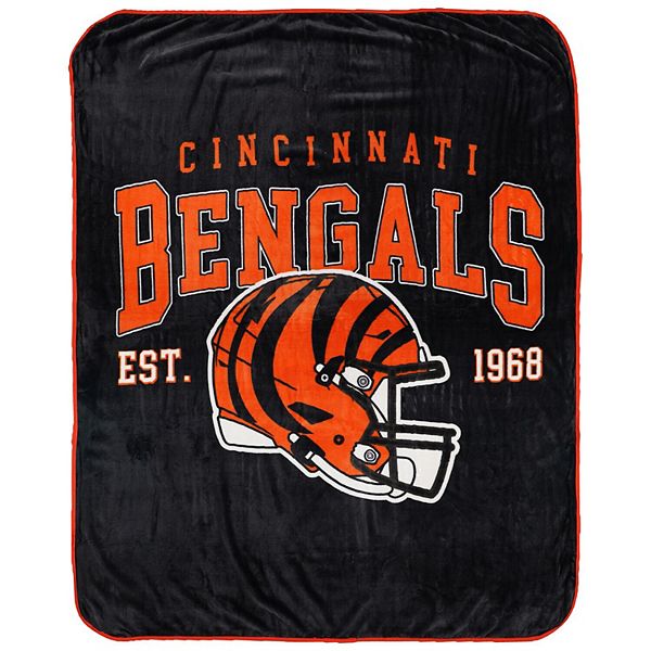 Одеяло Cincinnati Bengals Vintage Arch из ультрамягкого полиэстера, 127 x 152 см, стильный обрез Pegasus