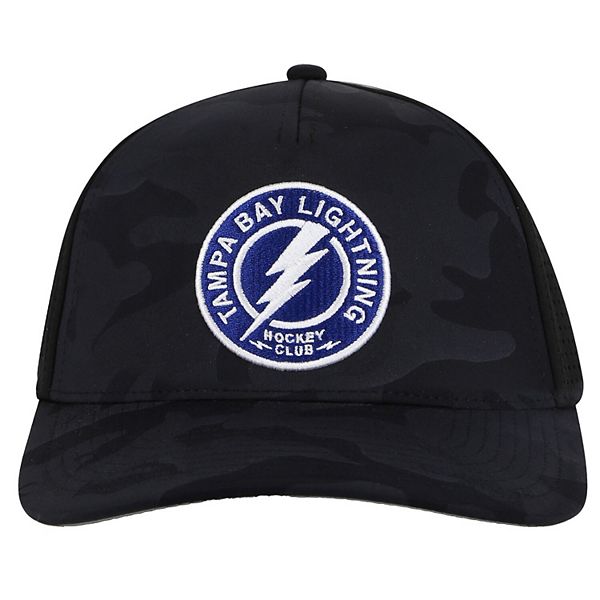 Регулируемая бейсболка Camo Super Tech Tampa Bay Lightning из черного материала, одноразмерная, дышащая American Needle