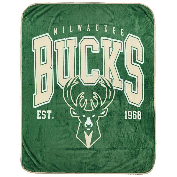 Винтажное ультрамягкое одеяло Milwaukee Bucks, 127 см х 152 см, мягкий полиэстер, контрастные края Pegasus