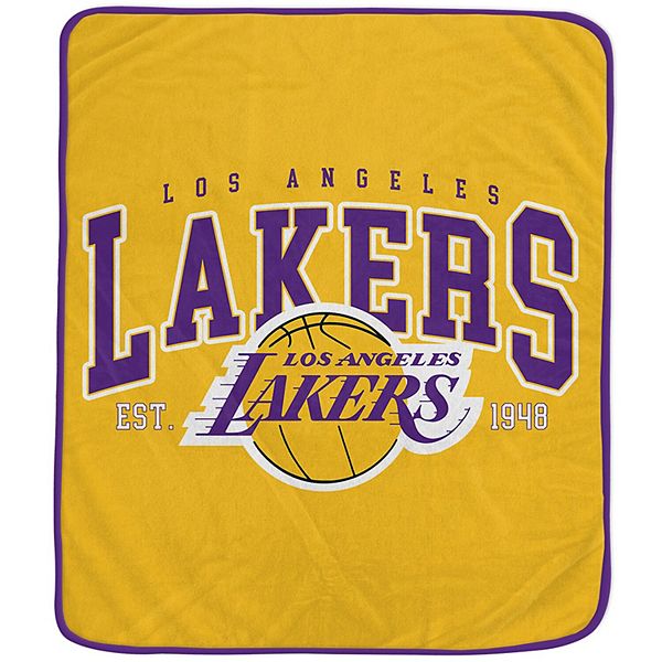 Плед Los Angeles Lakers Vintage Arch, ультрамягкий, 127 x 152 см, 100% полиэстер, контрастная окантовка Pegasus