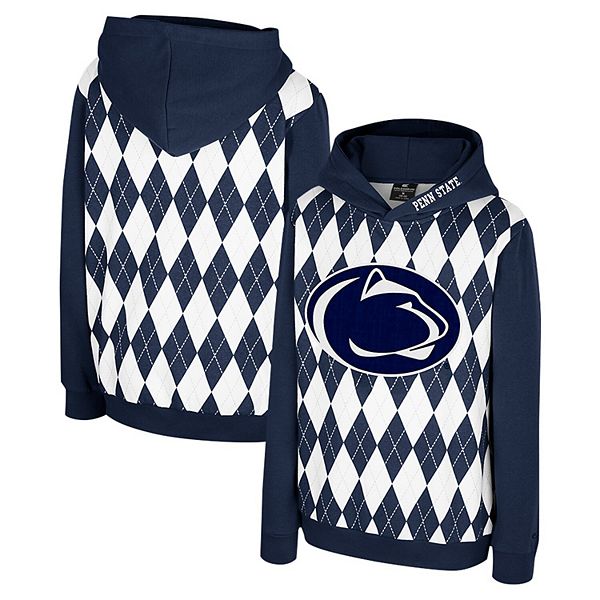 Худи для молодежи Colosseum Navy с капюшоном Penn State Nittany Lions и флисовой подкладкой Colosseum