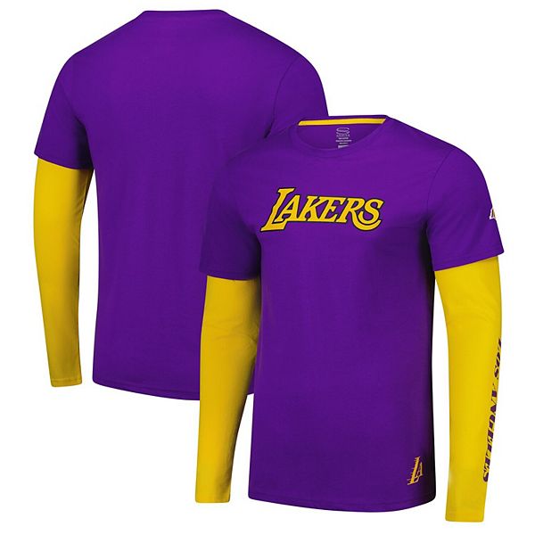 Фиолетовая футболка с длинным рукавом Unisex Stadium Essentials для болельщиков Los Angeles Lakers из 100% хлопка Stadium Essentials