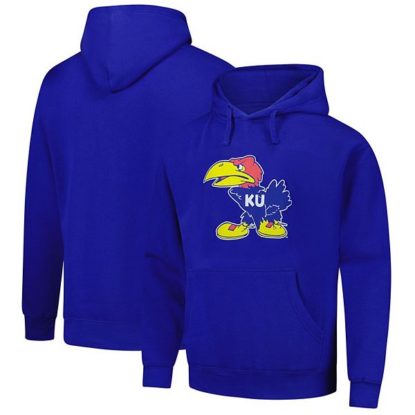 Мужское худи с капюшоном League Collegiate Wear Kansas Jayhawks Vintage Logo Essential Fleece 2.0 из мягкого флиса League Collegiate Wear