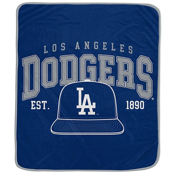 Ультрамягкий плед с винтажным дизайном Los Angeles Dodgers, размер 127 x 152 см, полиэстер, контрастная окантовка Pegasus