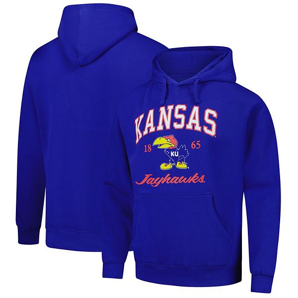 Мужское флисовое худи League Collegiate Wear с капюшоном Royal Kansas Jayhawks 2.0, 65% хлопок и 35% полиэстер League Collegiate Wear