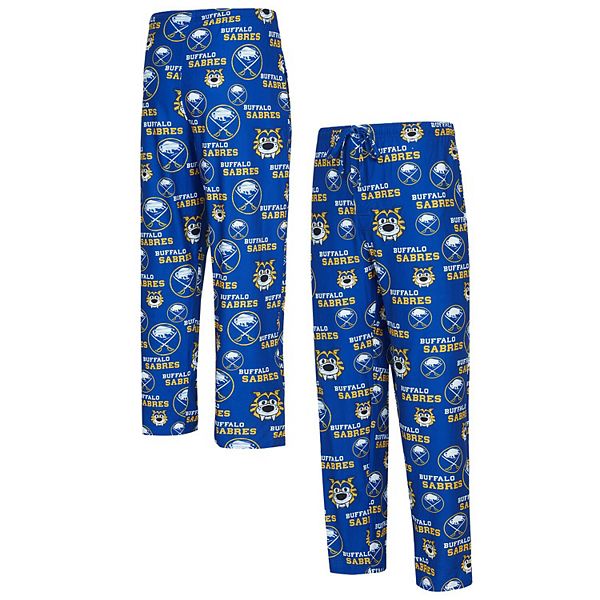 Мужские трикотажные брюки All Over Print Buffalo Sabres от Concepts Sport с эластичным поясом и карманами для мелочей Unbranded