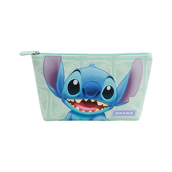 Косметичка с молнией Disney Stitch Ohana Wedge из полиуретана размером 20 х 31 х 9 см с черной фурнитурой License