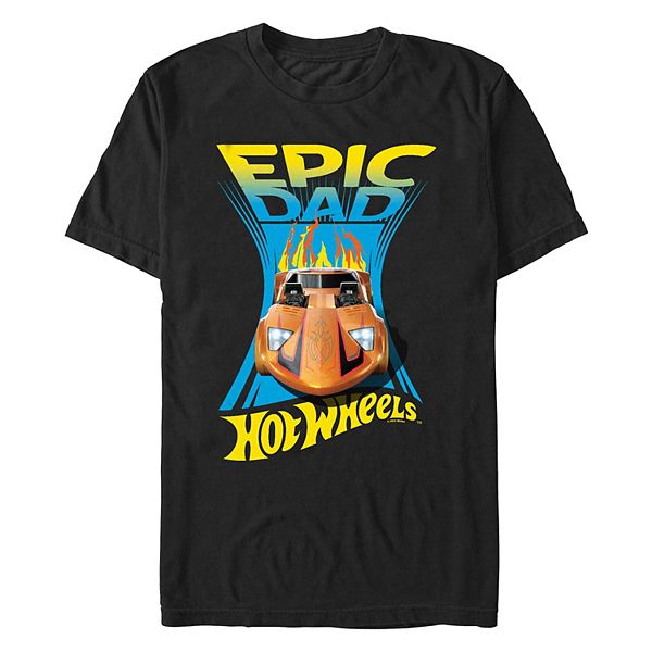 Футболка мужская Hot Wheels Epic Dad с графическим принтом, круглый вырез, короткий рукав, хлопок Hot Wheels