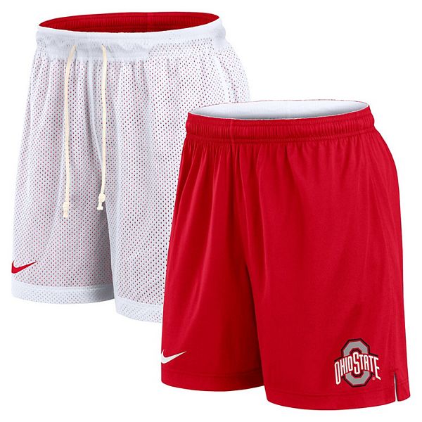 Мужские реверсивные шорты Nike Ohio State Buckeyes с технологией Dri-FIT, легкая сетка, эластичный пояс Nike