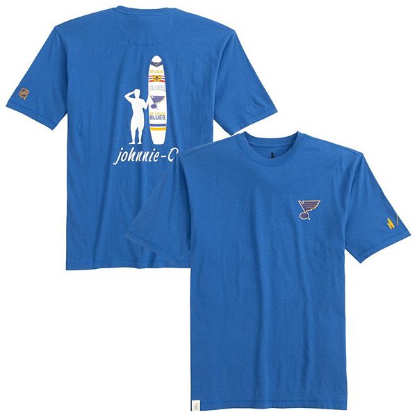 Мужская футболка johnnie-O Heathered Spencer с логотипом St. Louis Blues из 100% хлопка, короткими рукавами Johnnie-O