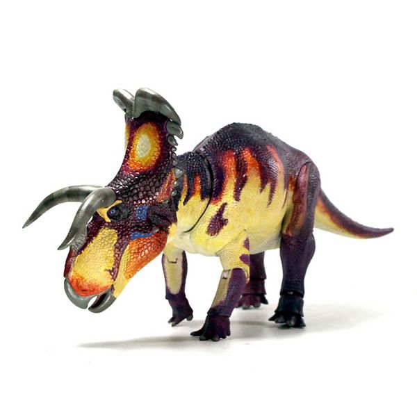 Фигурка динозавра Medusaceratops Lokii, 1/18 масштаба, 20 подвижных точек, ручная роспись, 30 см длина, 15 см высота Creative Beast