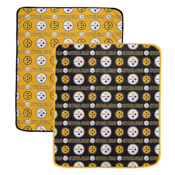 Комплект пледов Pittsburgh Steelers 152 х 178 см, 2 штуки, уютные, для дома и отдыха Pegasus