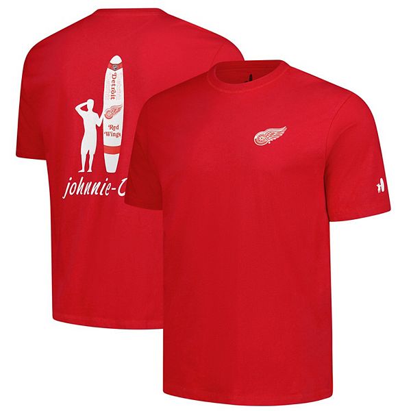 Мужская футболка johnnie-O с логотипом Detroit Red Wings, 100% хлопок, графический рисунок на спине Johnnie-O