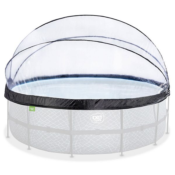 EXIT Toys 15 Foot Round Multifunctional Cover Dome Enclosure for Outdoor Pools EXIT Toys