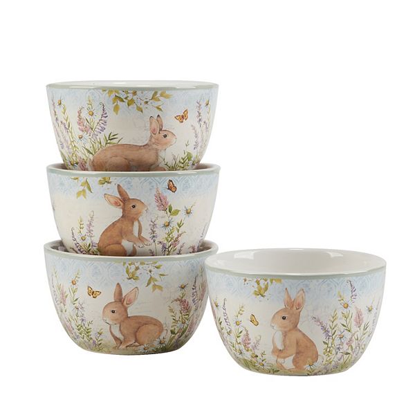 Certified International 4-pc. Easter Meadow Ice Cream Bowl Set Certified International