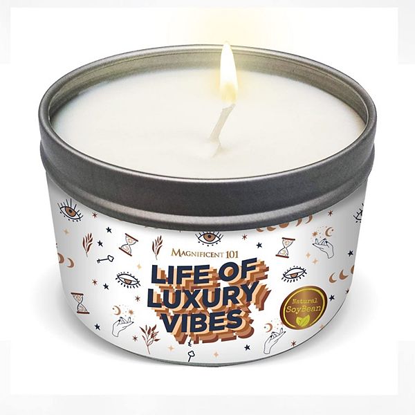 Long Lasting Life Of Luxury Vibes Candle, 6 Oz - 35 Hour Burn Magnificent 101