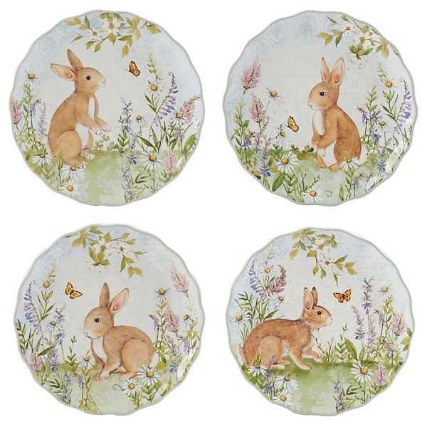 Certified International 4-pc. Easter Meadow Dessert Plate Set Certified International