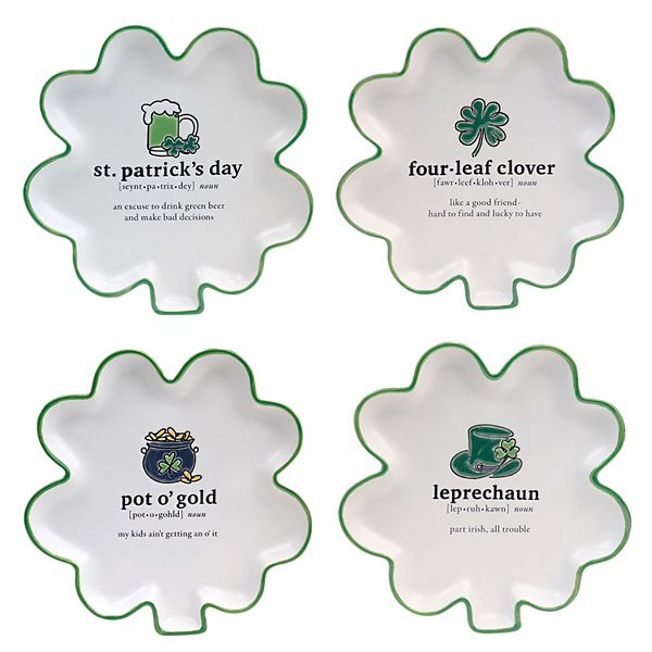 Certified International 4-pc. St. Patrick's Day Shamrock Plate Set Certified International