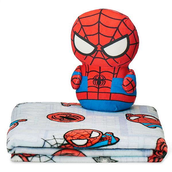 Плед из мягкого материала Marvel Spider-Man Swing With Me 127x152 см и подушка-обнимашка 28 см The Northwest