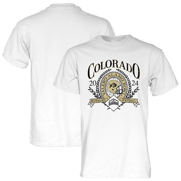 Унисекс футболка синего цвета 84 Colorado Buffaloes 2024 Alamo Bowl, 100% хлопок, с коротким рукавом Blue 84