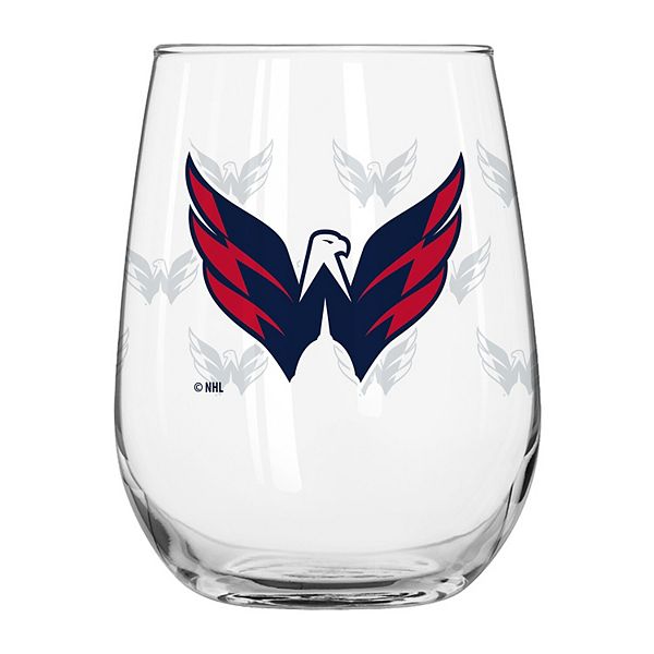 Washington Capitals 16oz. Satin-Etched Logo Curved Beverage Glass Logo Brand