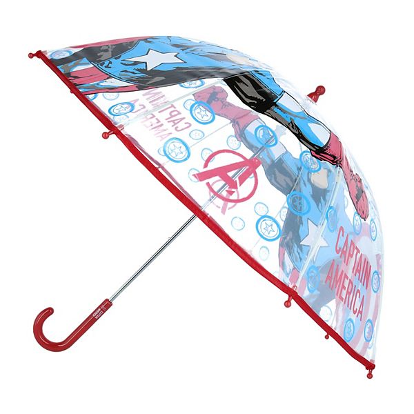 Textiel Trade Kid's Marvel Captain America Transparent Bubble Stick Umbrella Textiel Trade