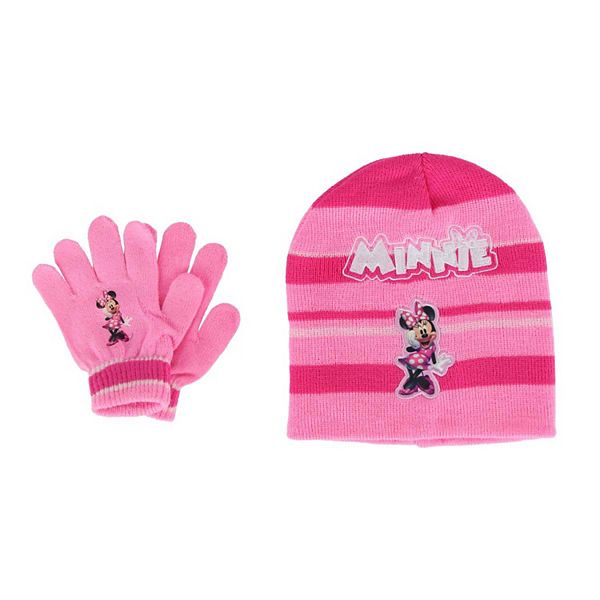 Textiel Trade Girl's One Size Fits Most Disney Minnie Mouse Hat and Glove Winter Set Textiel Trade