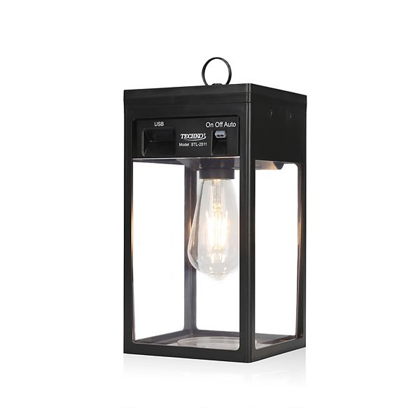 Techko Solar Portable Lantern with Edison Bulb Techko