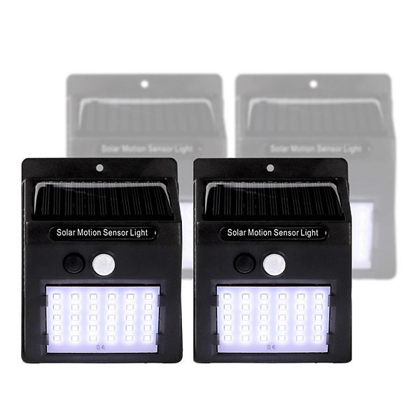 Techko Solar 4-Pack Small Security Wall Lights with Motion Sensor Techko