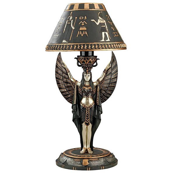 Egyptian Goddess Sculptural Table Lamp: Each Design Toscano