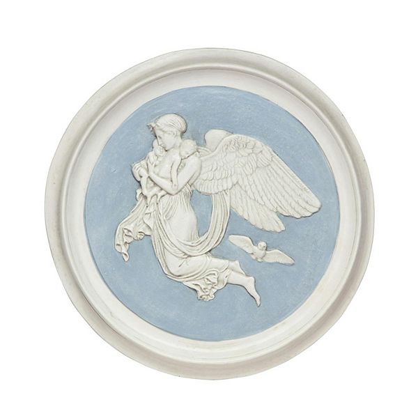 Night Angel Roundel Wall Plaques (1815) Design Toscano