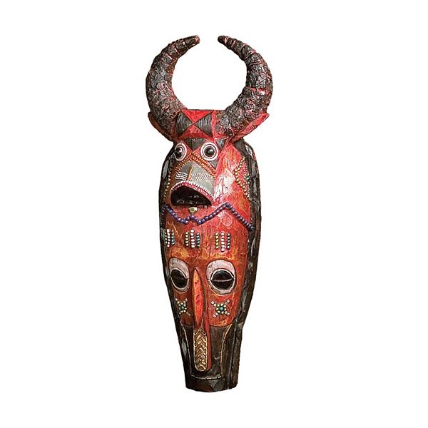 Masks of the Congo Wall Sculptures: Cape Buffalo Design Toscano