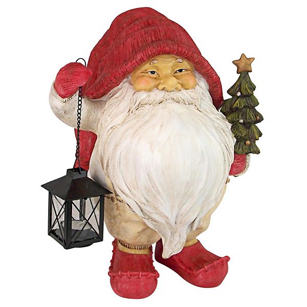 Lighting Santa's Path Whitey the Holiday Gnome Statue Design Toscano