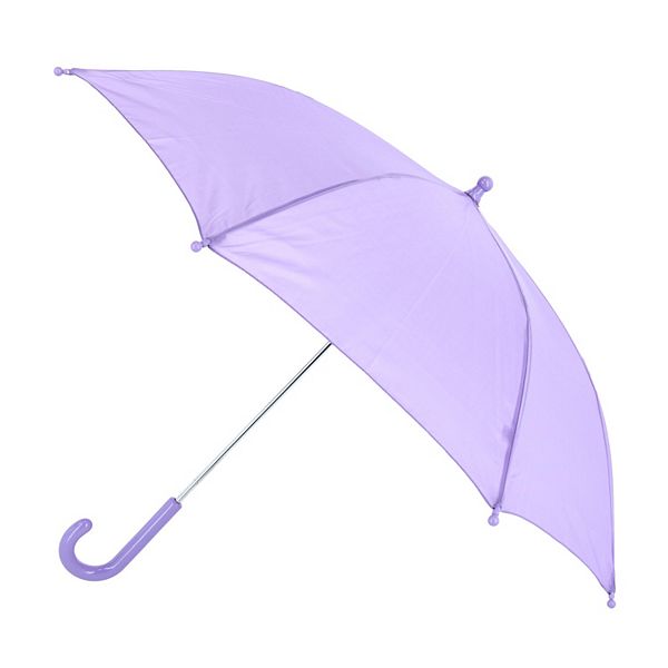 iRain Kid's Solid Color Stick Umbrella with Hook Handle IRain