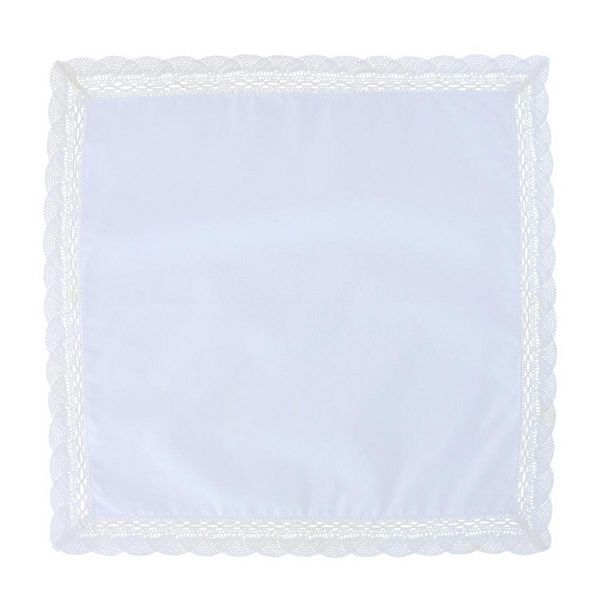 CTM Women's Audrey Grace Fan Lace Handkerchief Ctm