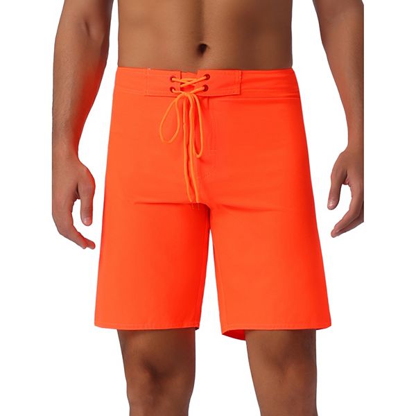 Men's Summer Lightweight Solid Color Drawstring Waist Board Shorts Inspire Chic