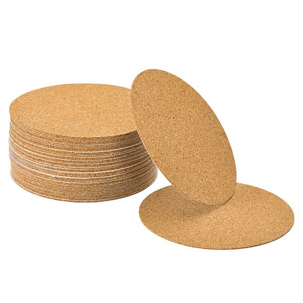 40 Pcs Self-Adhesive Cork Round, Cork Tiles Backing Sheets Cork Coasters for DIY Crafts Unique Bargains