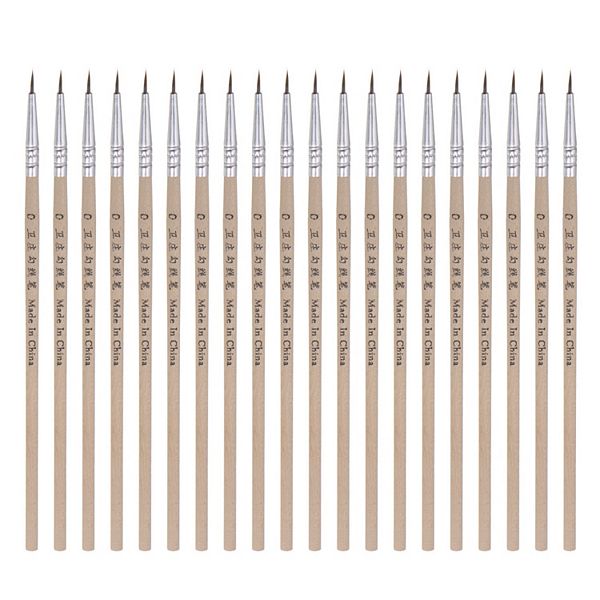 50Pcs Detail Paint Brushes 6mm Nylon Hair Miniature Painting Brush for Watercolor Oil Acrylic Unique Bargains