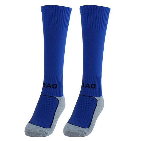 Cotton Blends Breathable Outdoor Sports Soccer Football Long Socks Pair Unique Bargains