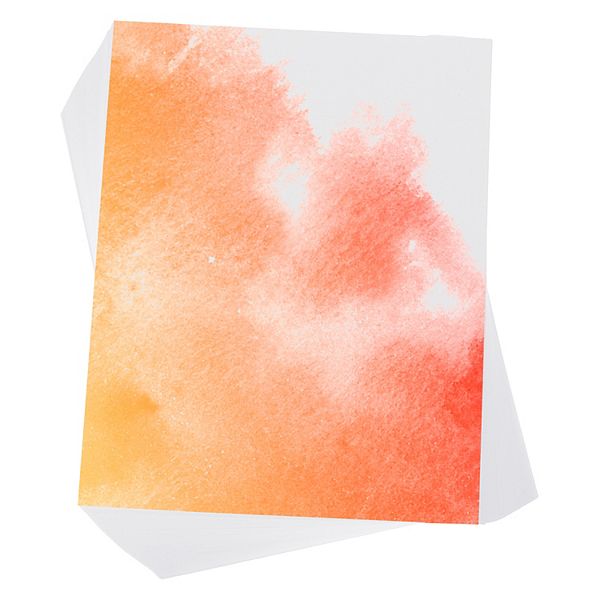 100 Pcs Pure Cotton Watercolor Paper 140lb/300 GSM Water Coloring Paint Paper 8"x6" Unique Bargains