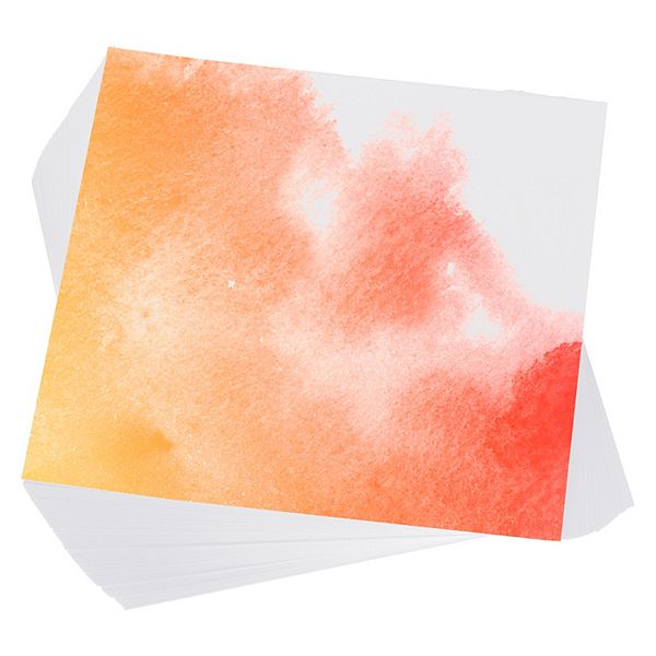 100 Pcs Pure Cotton Watercolor Paper 140lb/300 GSM Water Coloring Paint Paper 8"x8" Unique Bargains